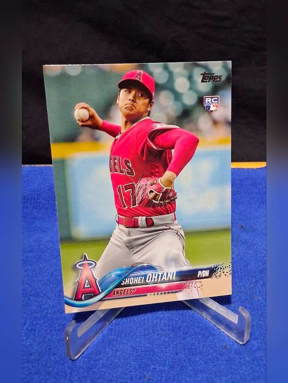2018 Topps Update Shohei Ohtani #US1 Rookie Pitching Red Jersey Angels